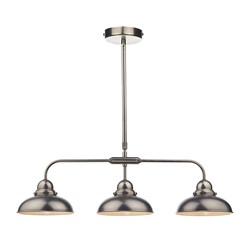 Dar Dynamo 3 Light Bar Pendant Antique Chrome Dar Dynamo 3 Light Bar Pendant Antique Chrome